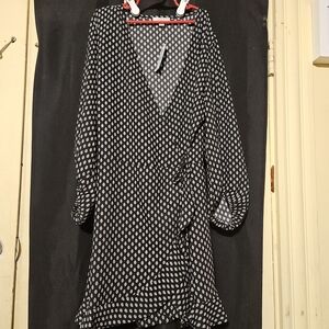 Loft NWT Black and White Polka Dot Dress